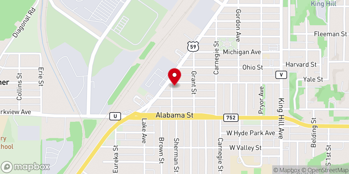 Map showing location of St Joseph's Ukrainian Catholic Church