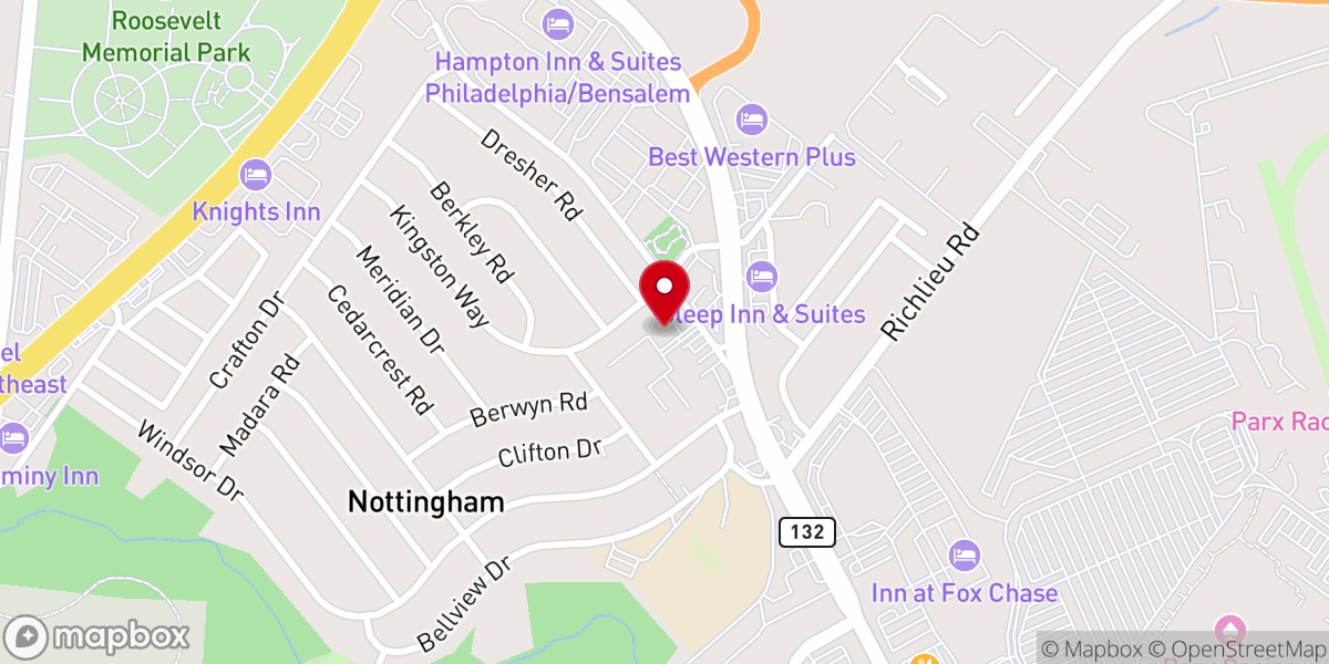 Map showing location of Faith Assembly Church of God