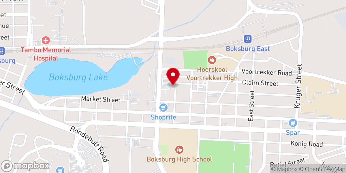 Map showing location of St. Dominic's Catholic Church