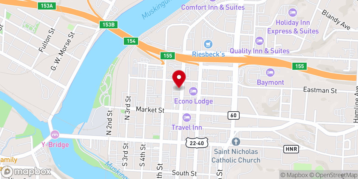 Map showing location of St. James Episcopal Church