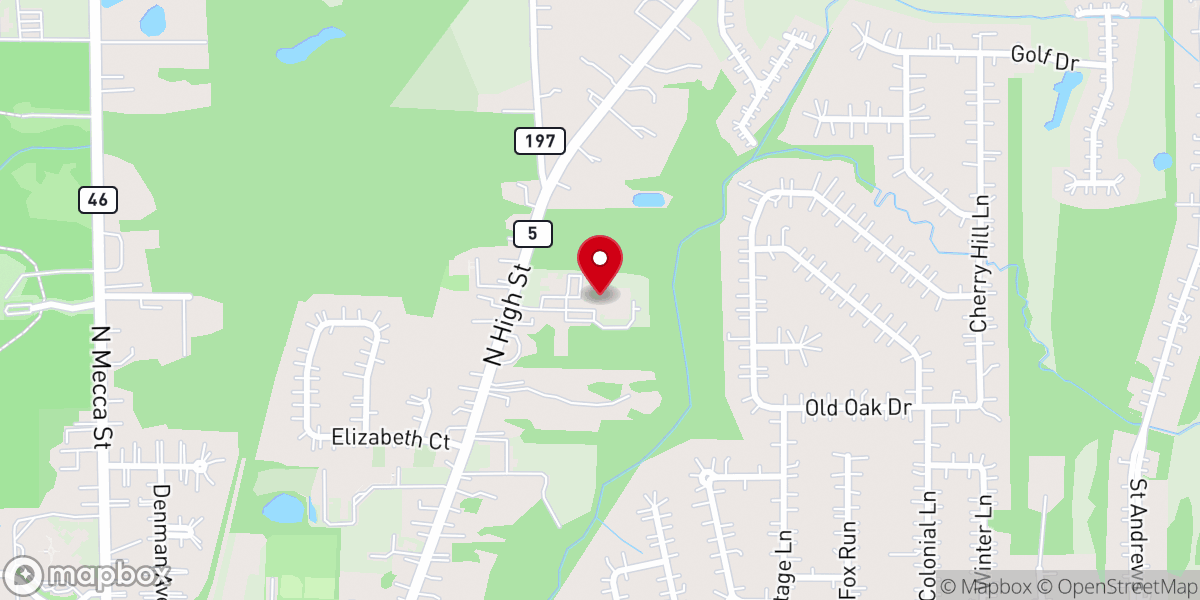 Map showing location of Prince of Peace Lutheran Church