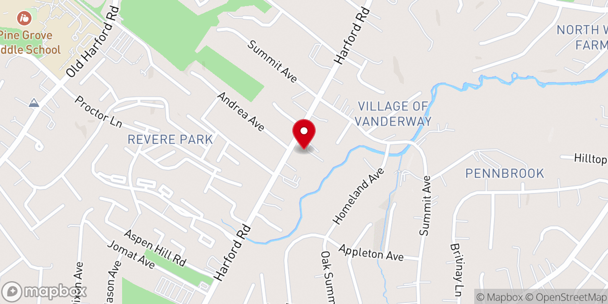 Map showing location of Christus Victor Lutheran Church