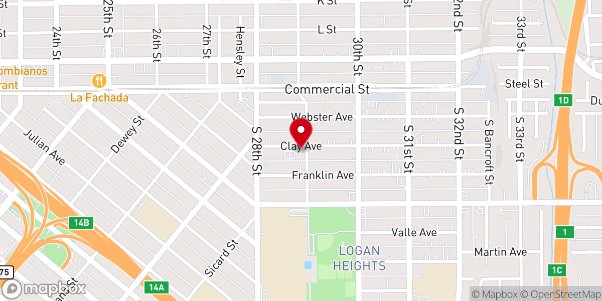 Map showing location of Grace Covenant Christian Church of the Harvest