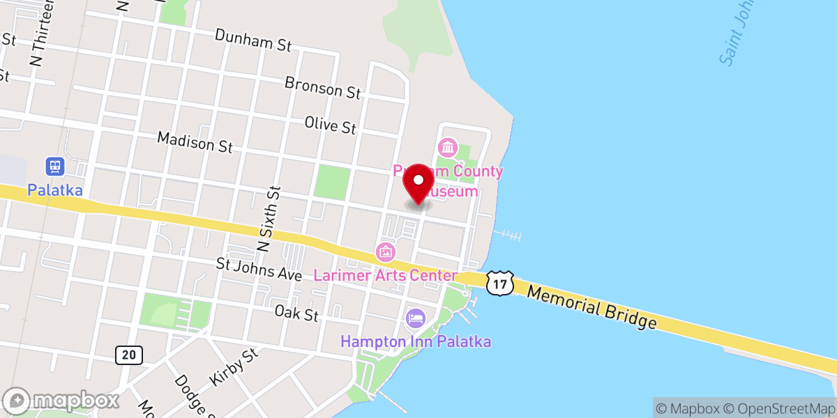 Map showing location of St Mark's Episcopal Church