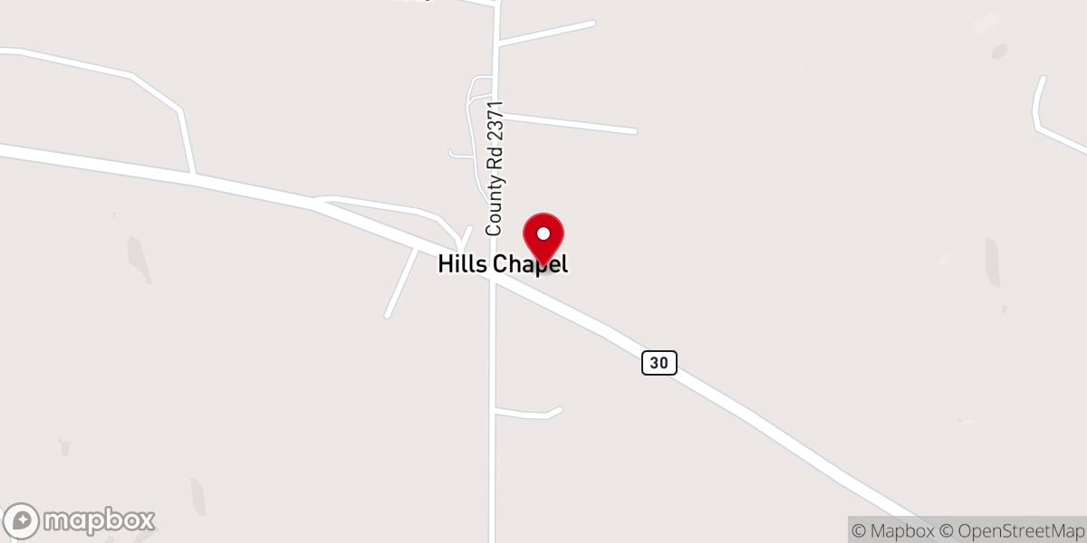 Map showing location of Hills Chapel RV & Boat Storage