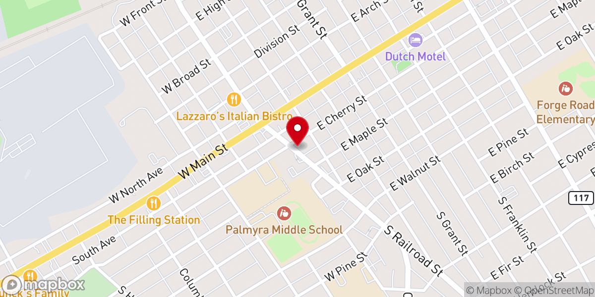 Map showing location of Bethany United Methodist Church