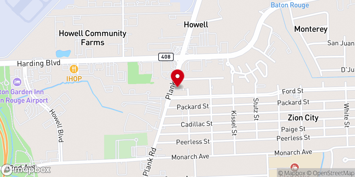Map showing location of Rhema Christian Center
