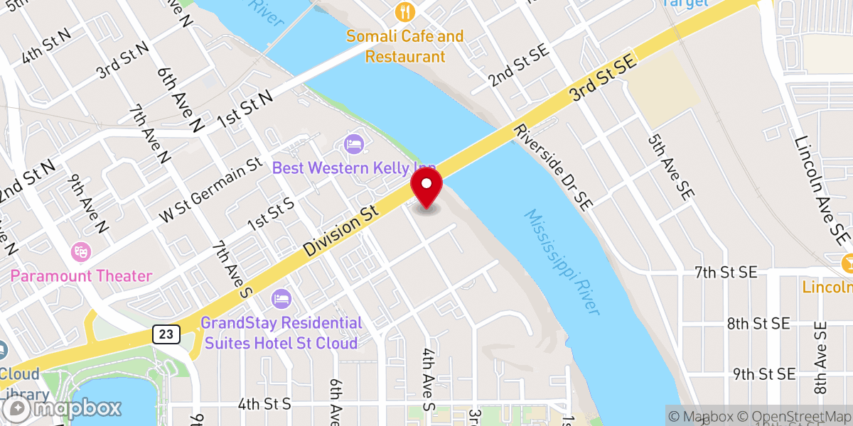 Map showing location of St Cloud Diocese