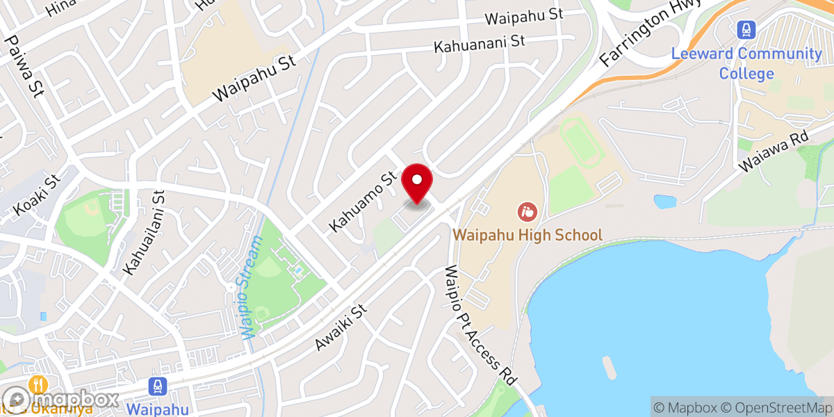Map showing location of Waipahu Stake Center