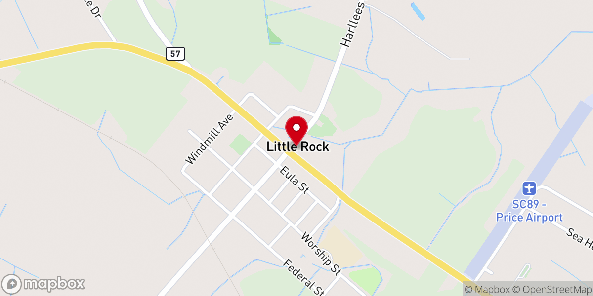 Map showing location of Bowling Green United Methodist Church in Little Ro