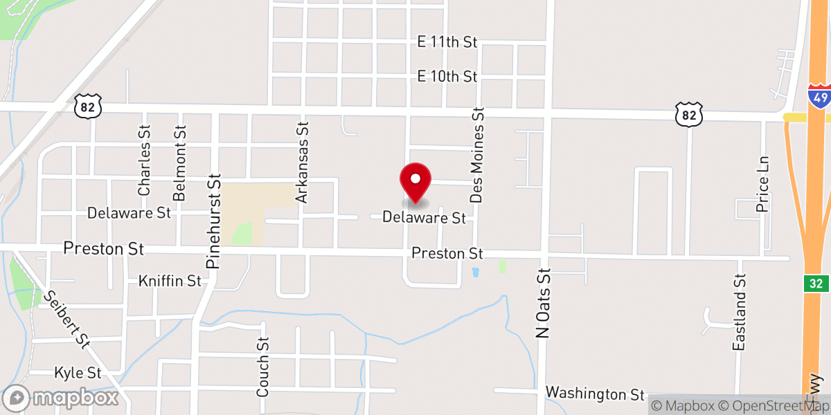 Map showing location of Bright Star Church