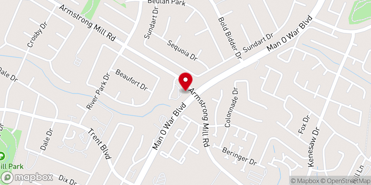 Map showing location of Word of Hope Lutheran Church