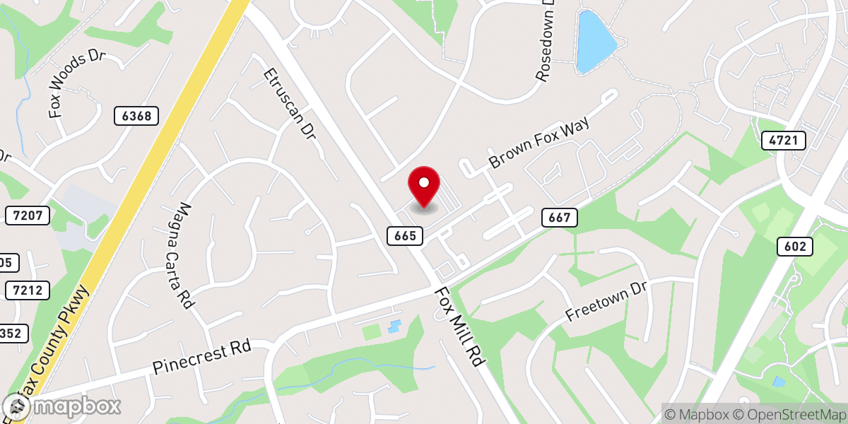 Map showing location of Heritage Fellowship Church