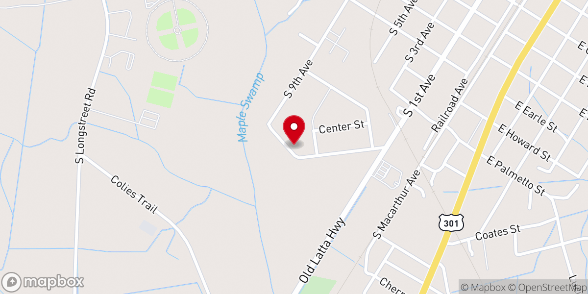 Map showing location of New Covenant Assembly Church