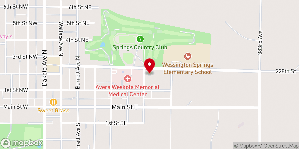 Map showing location of Our Saviour's Lutheran Church