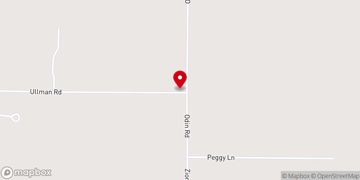 Map showing location of Zion Hill Baptist Church