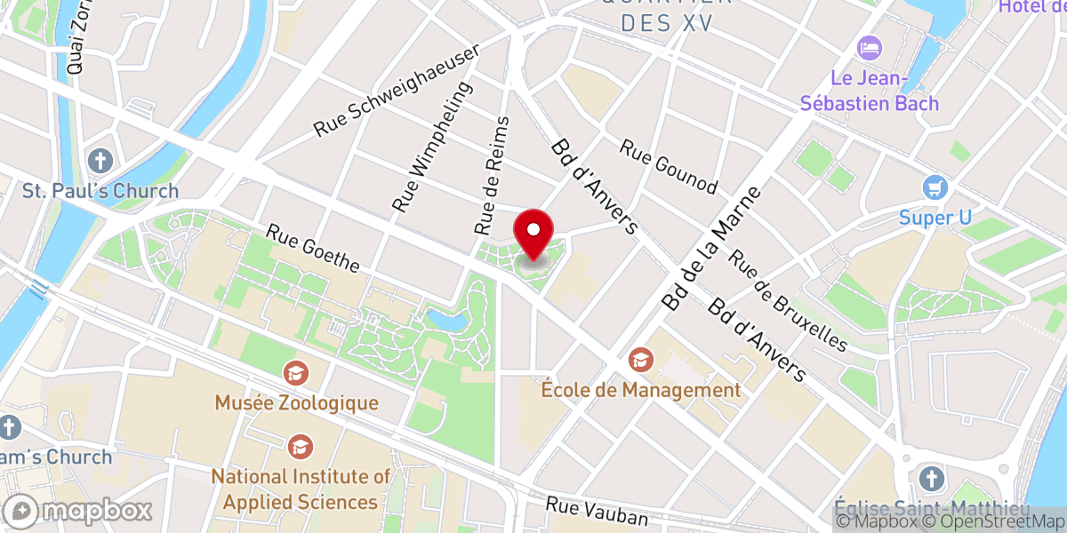 Map showing location of Église Saint-Maurice