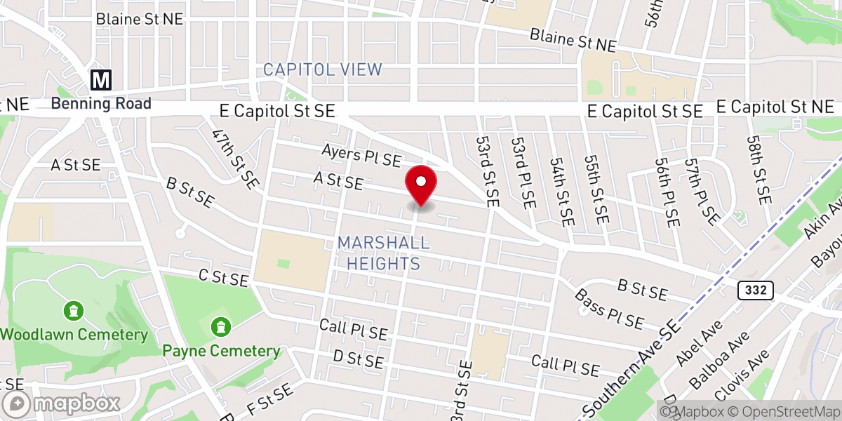 Map showing location of Saint Lucille African Methodist Episcopal Zion Church