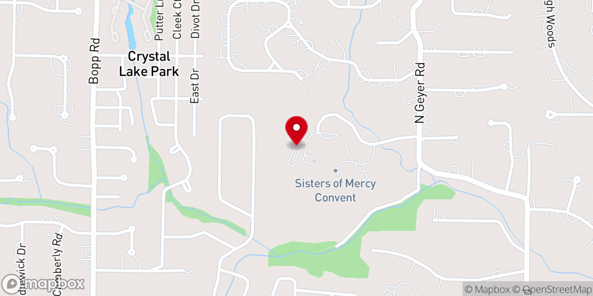 Map showing location of Sisters of Mercy Convent