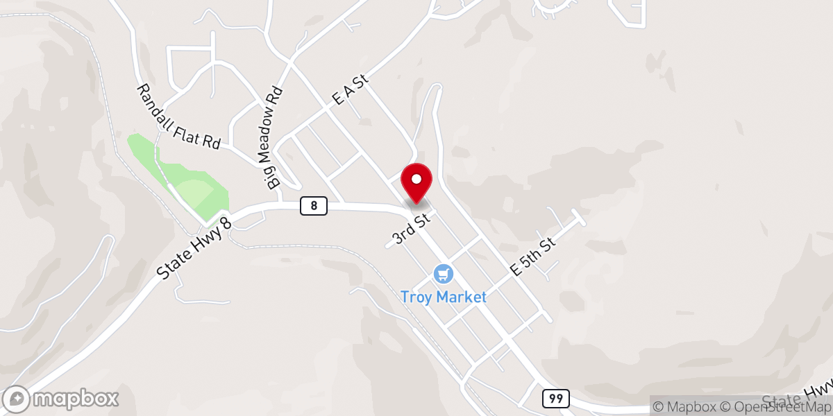 Map showing location of Troy Lutheran Church