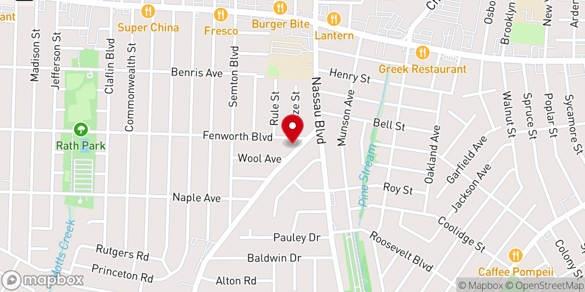 Map showing location of Wesley United Methodist Church Of Franklin Square
