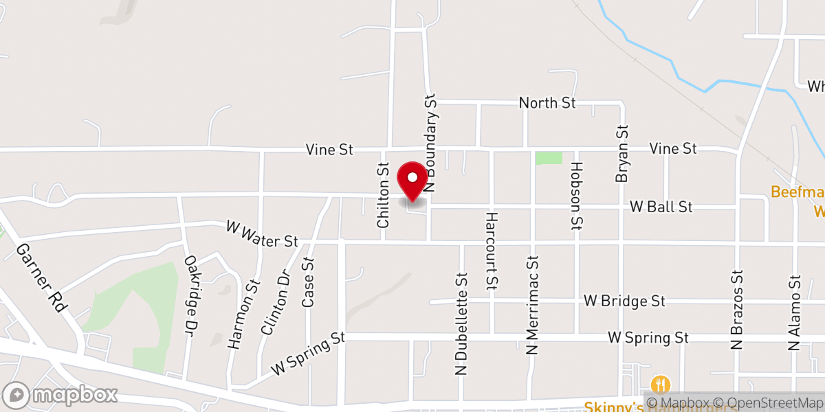 Map showing location of Community Baptist Church