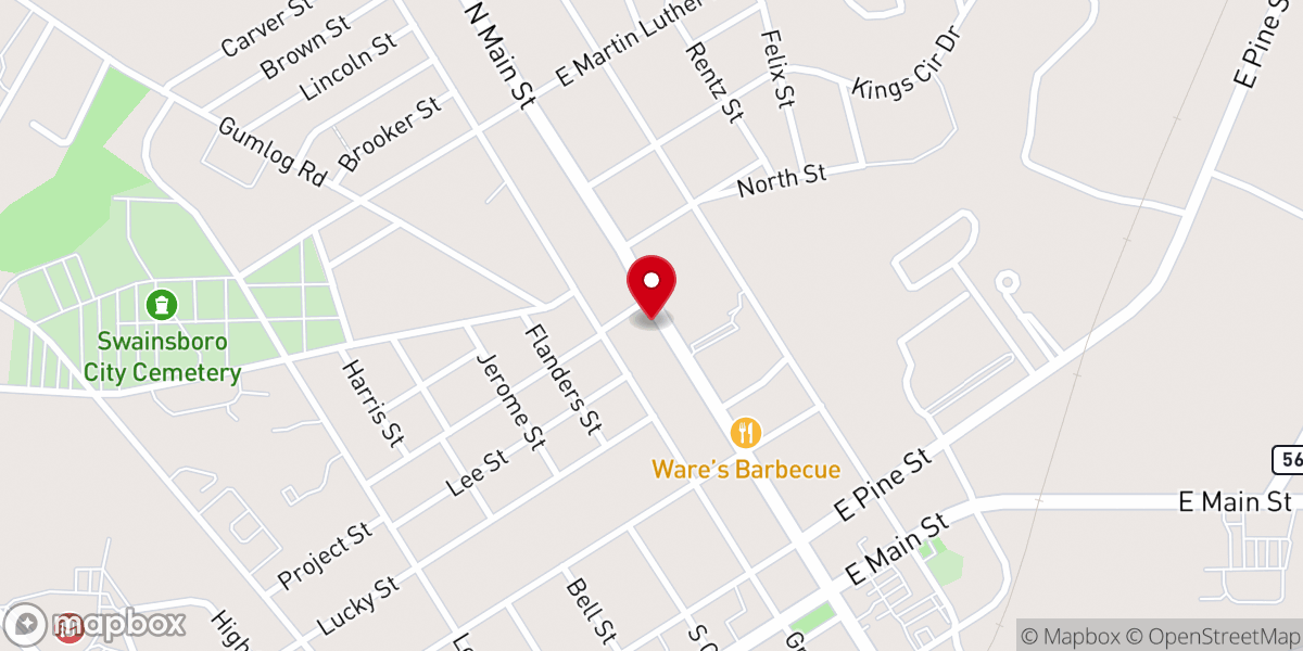 Map showing location of New Hope World Outreach