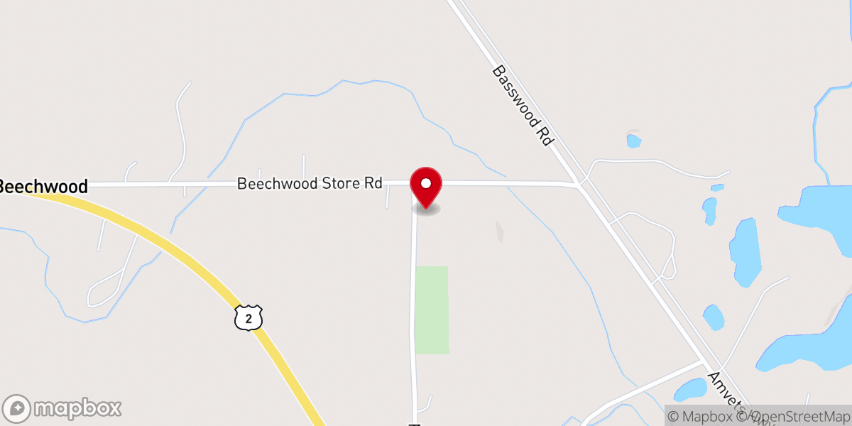 Map showing location of Bethany Church