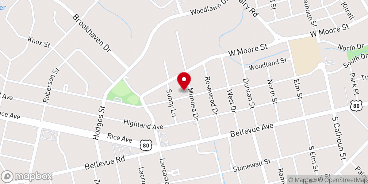Map showing location of First Christian Church