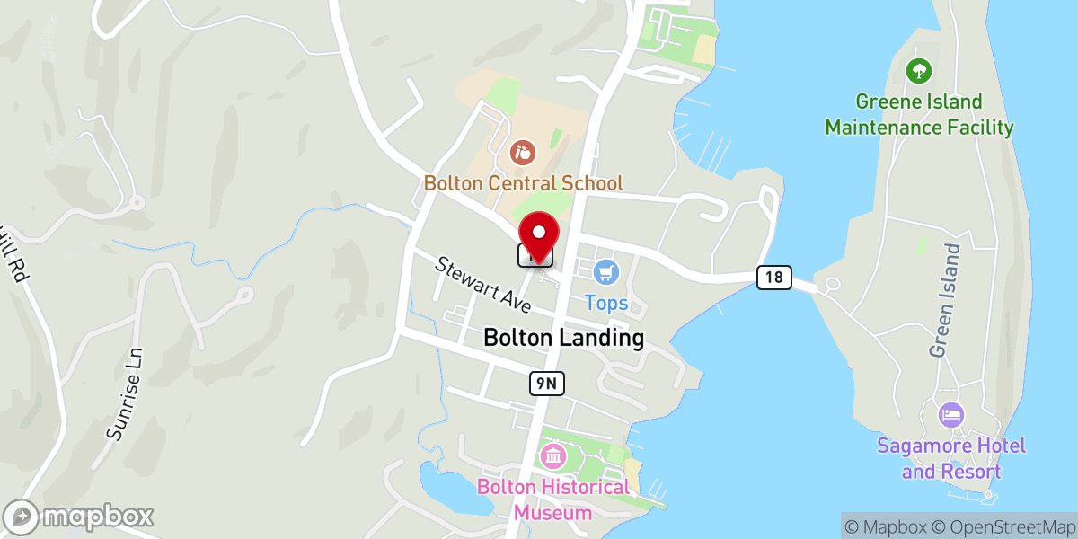 Map showing location of Bolton Community Church