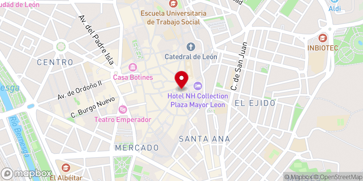 Map showing location of Iglesia de San Martín