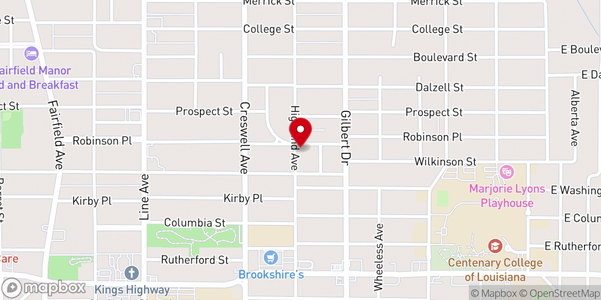 Map showing location of First Baptist Deaf Mission