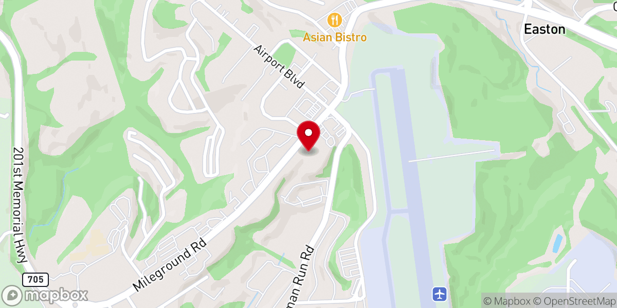 Map showing location of Woodland United Methodist Church