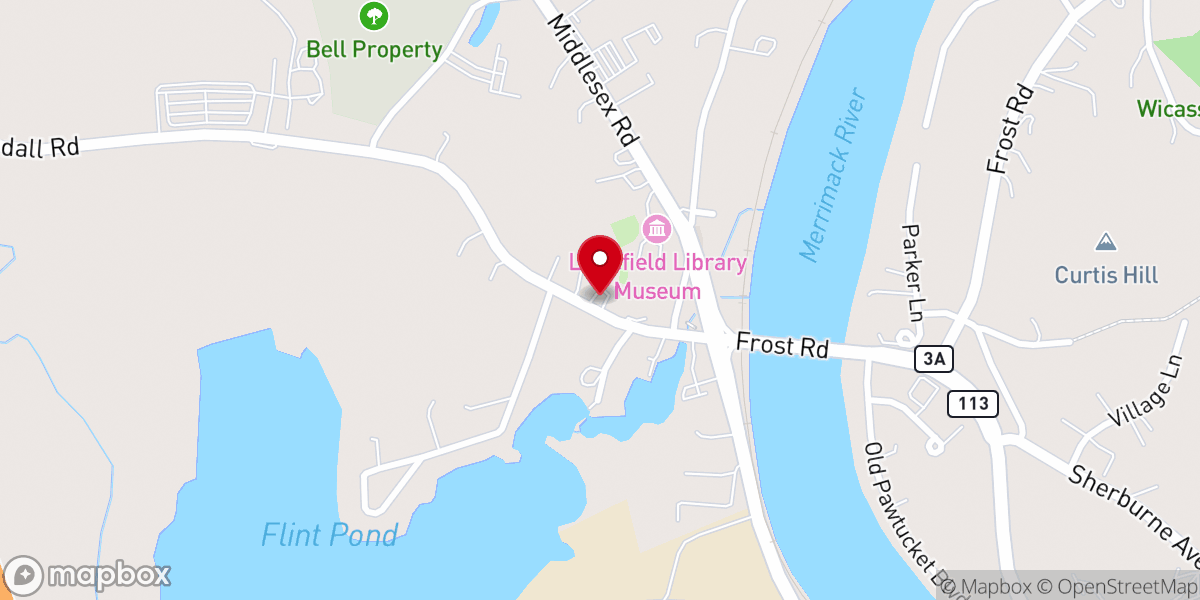 Map showing location of Evangelical Congregational Church of Tyngsboro
