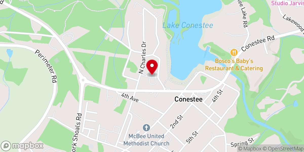 Map showing location of Victory Chapel Baptist Church