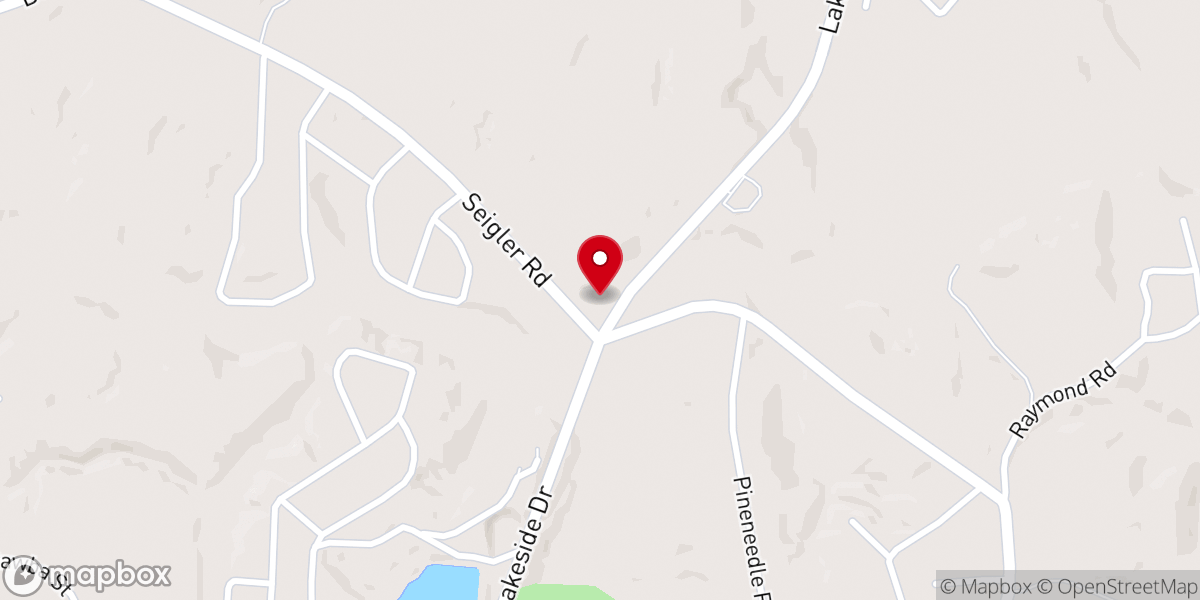 Map showing location of Lakeside Church of Christ