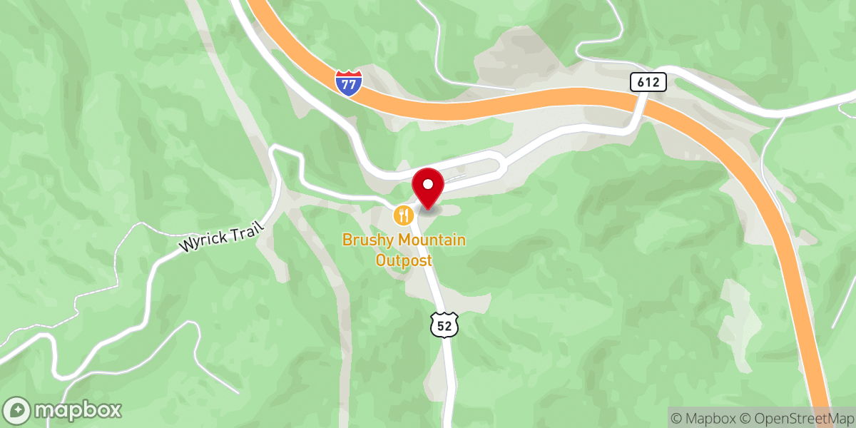 Map showing location of Mountaintop Holiness Church