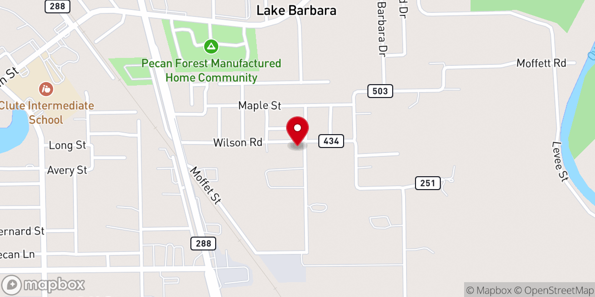 Map showing location of New Hope Missionary Baptist Church