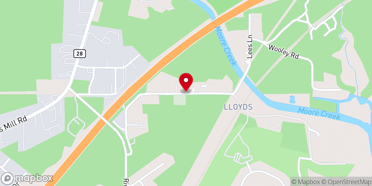 Map showing location of Morning Star Baptist Church