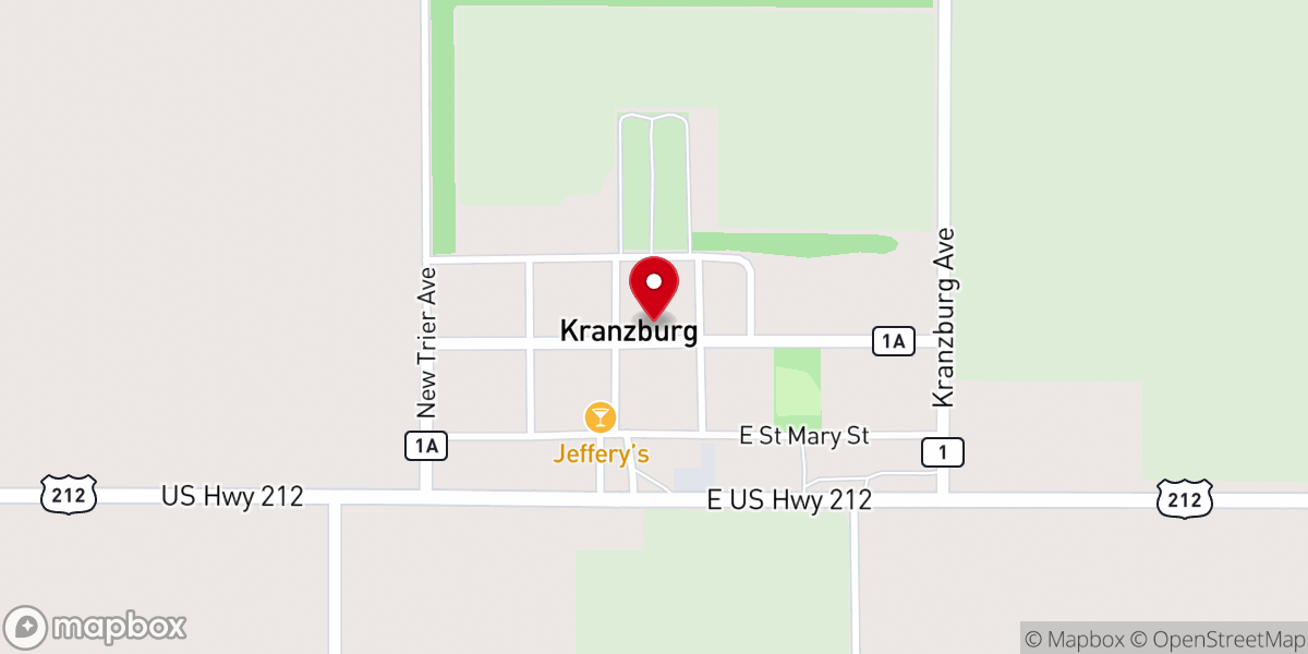 Map showing location of Kranzburg