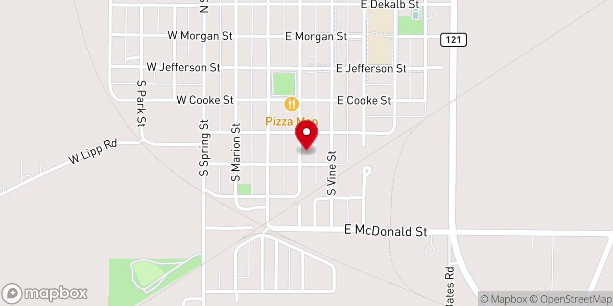 Map showing location of St. Thomas Aquinas