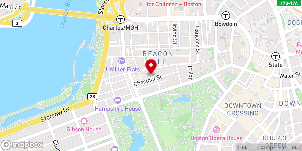 Map showing location of Iglesia Bautista Hispanoamericana Int De Boston