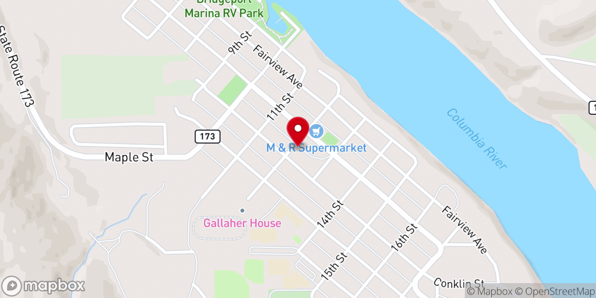 Map showing location of Faith Baptist Church