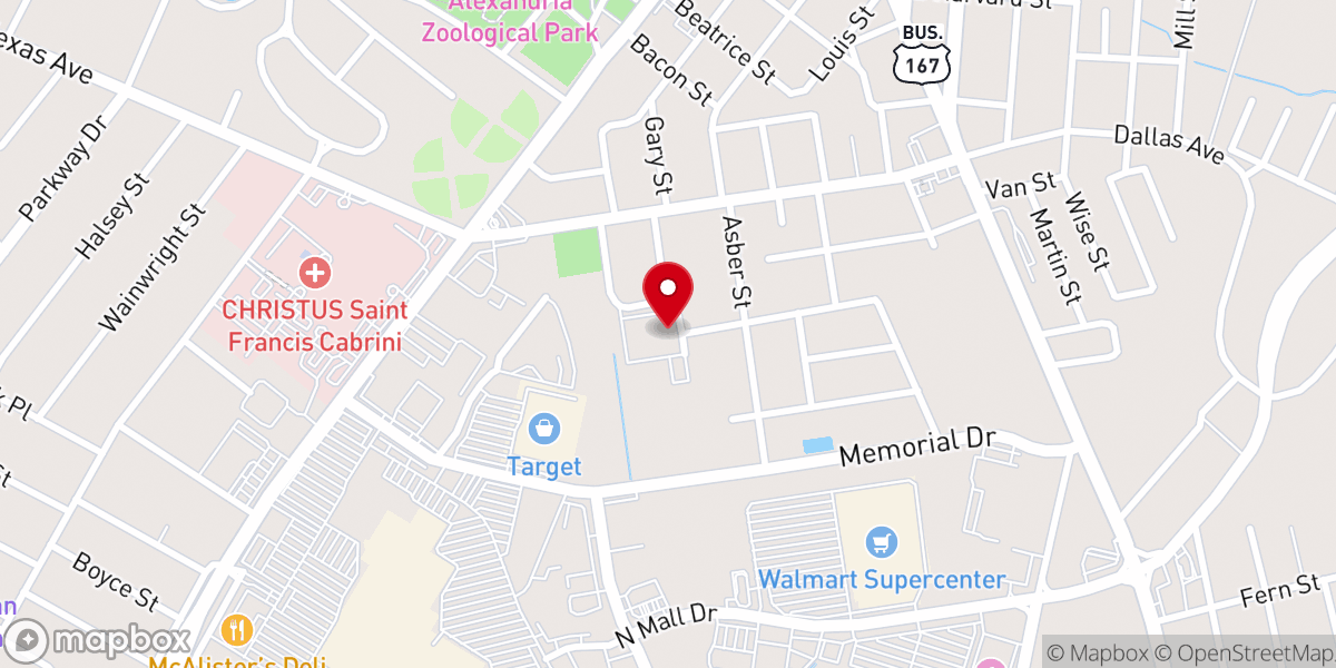 Map showing location of Saint Frances Cabrini Catholic Church