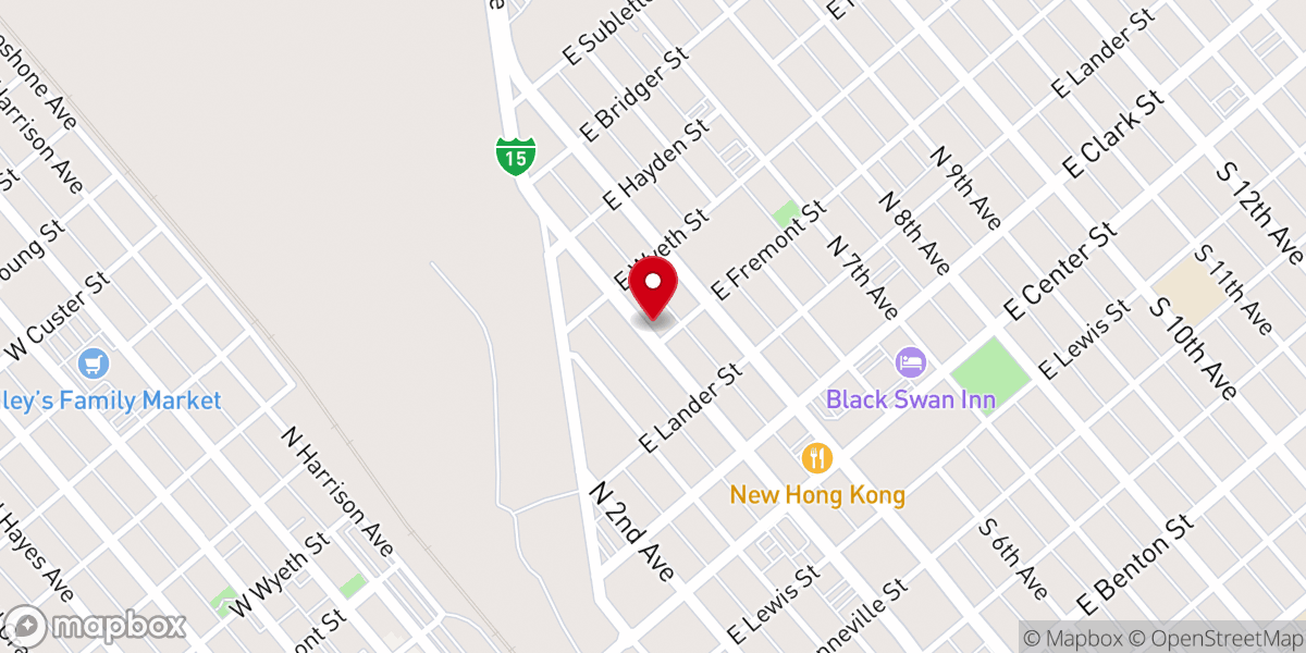 Map showing location of Salvation Army Pocatello Corps