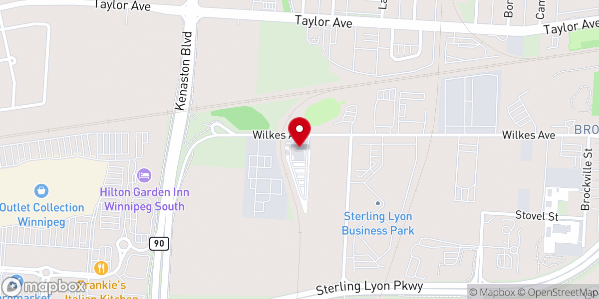 Map showing location of Gurudwara Winnipeg South Sikh Centre