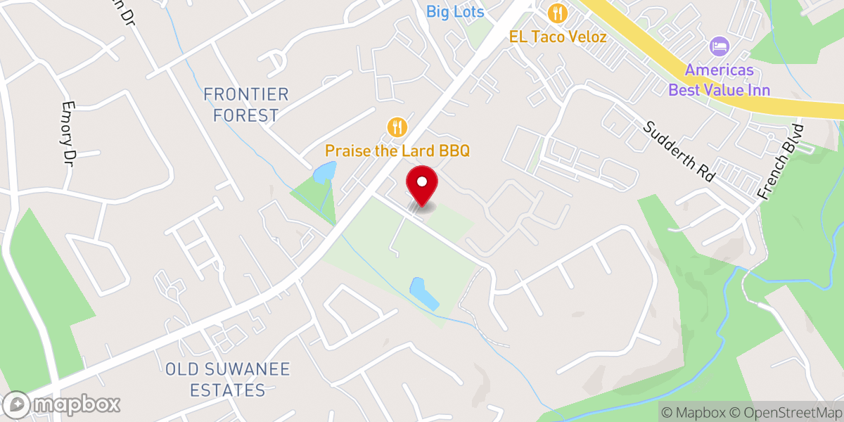 Map showing location of 애틀랜타 온누리교회 - Atlanta Onnuri korean Church
