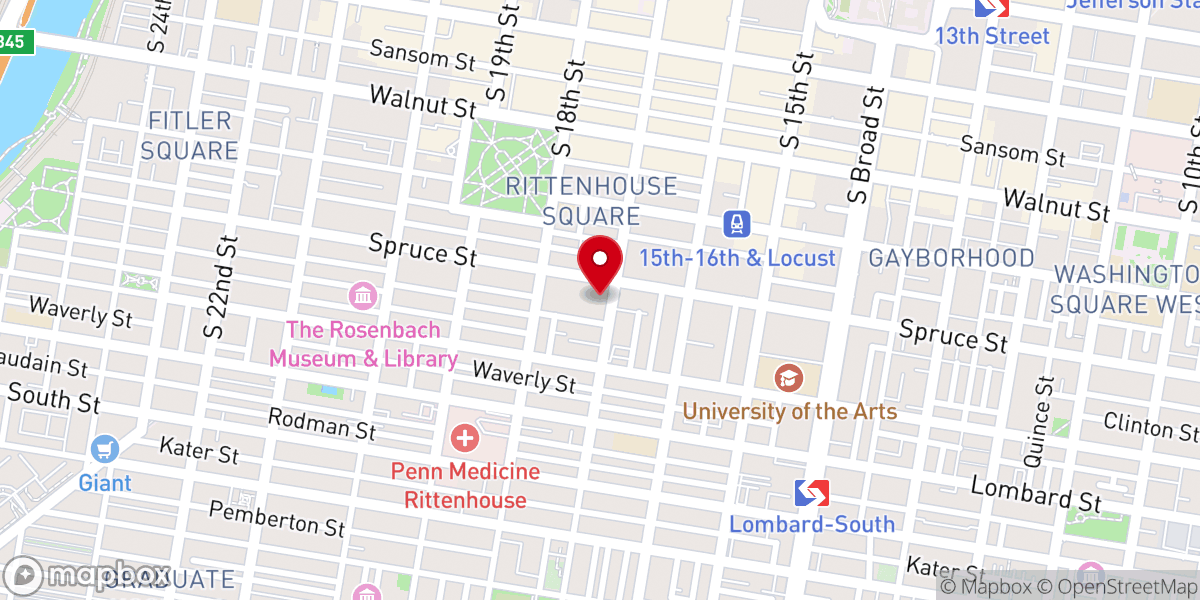 Map showing location of Tenth Presbyterian Church