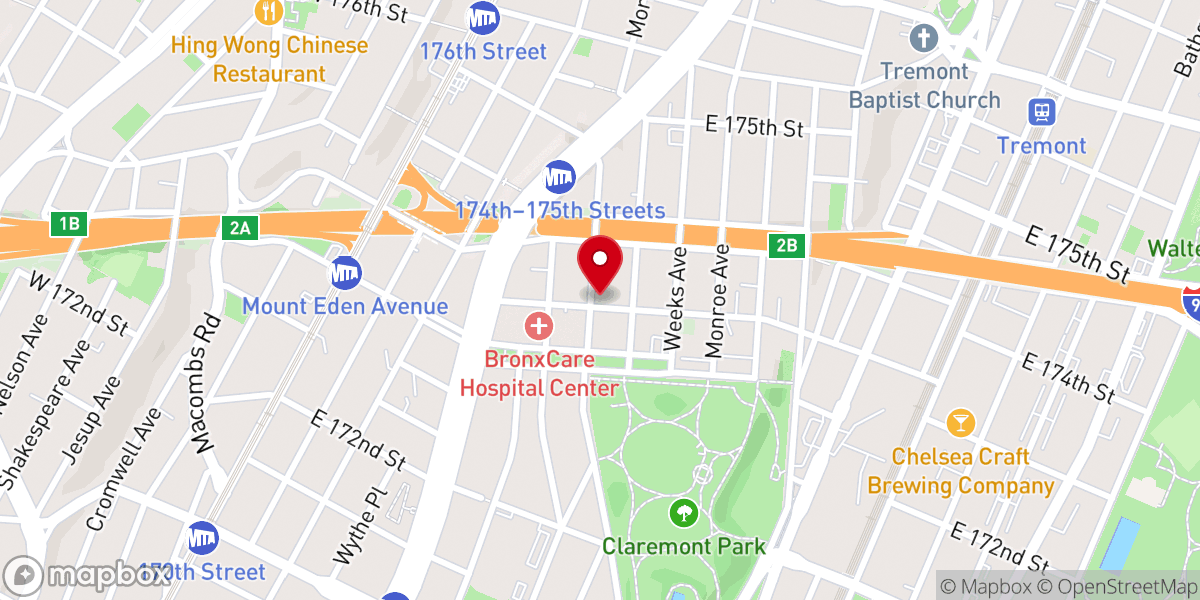 Map showing location of Mount Gilead Baptist Church