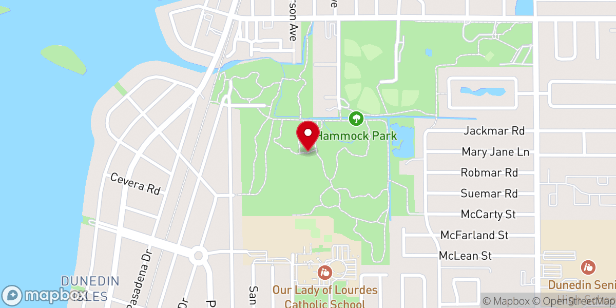 Map showing location of Hammock Park